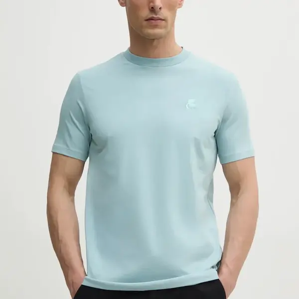 Tričko Karl Lagerfeld tyrkysová barva, 551221.755750