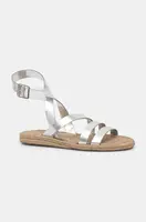 Kožené sandály Answear.LAB dámské, stříbrná barva