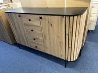 Komoda zaoblená - Dub artisan/černá