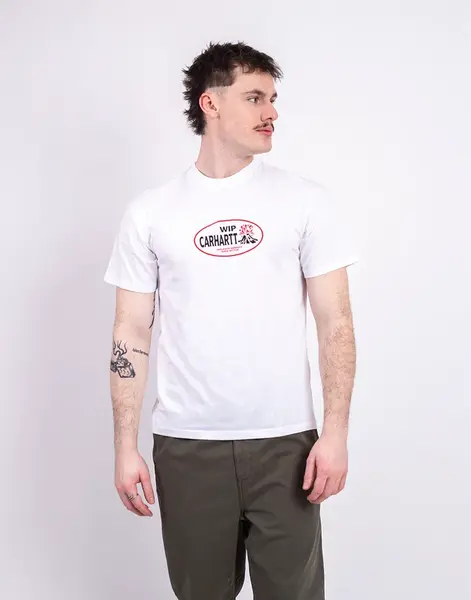 Tričko Carhartt WIP S/S Harlequin BBQ T-Shirt White