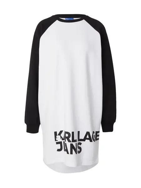 KARL LAGERFELD JEANS Šaty  čierna / biela