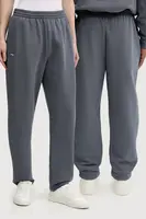 Bavlněné tepláky Pangaia šedá barva, 10001759