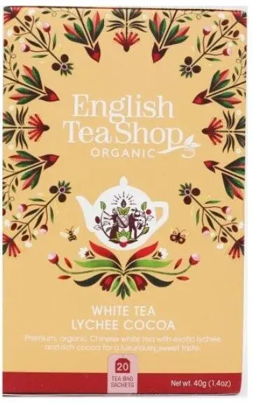 English Tea Shop Biely čaj s liči a kakaom BIO 20 sáčkov