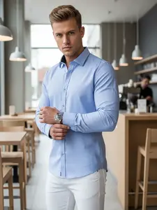 Koszula męska błękitna gładka Dstreet