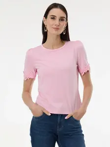 Light pink women's short sleeve T-shirt ORSAY - Women's