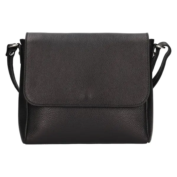 Dámská kožená crossbody kabelka Italia Nikka - černá