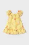 Kojenecké šaty Mayoral Newborn žlutá barva, mini, áčková, 1850