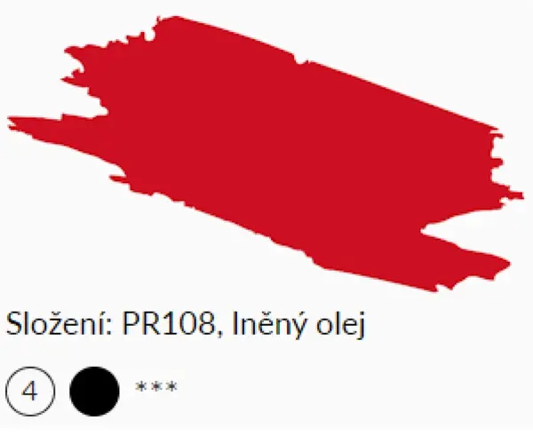 Olejová barva Umton 20ml – 0018 Kadmium červené tmavé