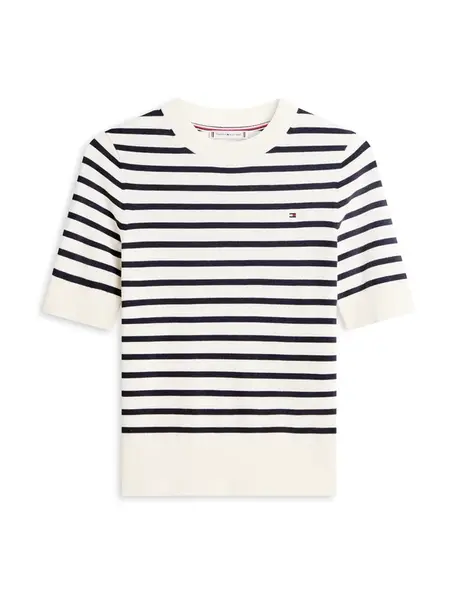 TOMMY HILFIGER Sveter  námornícka modrá / biela
