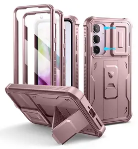 Dexnor 360 Kickstand Camprotector obal Samsung Galaxy A55, růžový