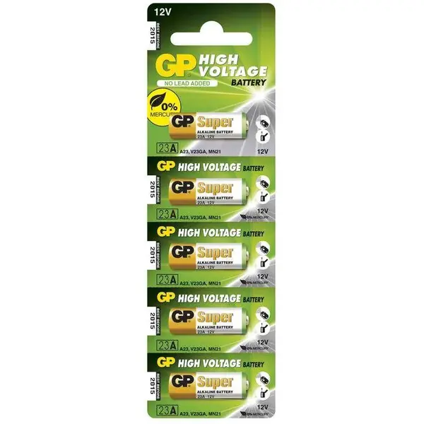 Baterie GP 23AE, alkalická speciální, 5BL, blistr, 5 ks