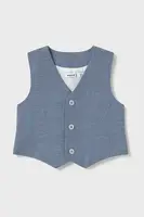 Kojenecká vesta ze směsi lnu Mayoral modrá barva, 1303