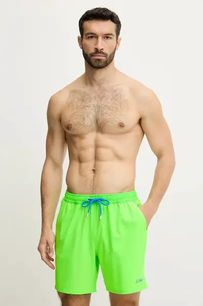 Plavkové šortky MC2 Saint Barth zelená barva, COM0007