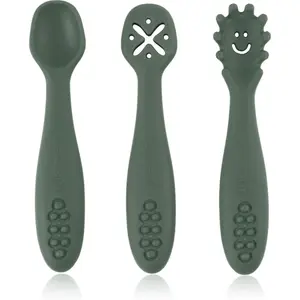 Petite&Mars Take&Match 6m+ lžička pro děti Misty Green 3 ks