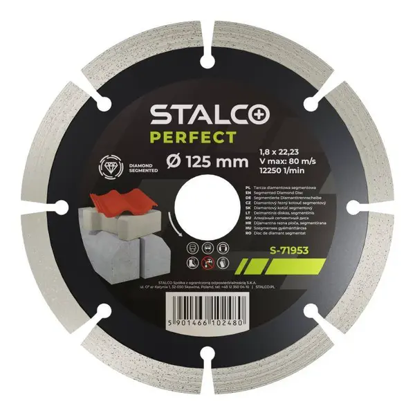Kotouč diamantový řezný, segmentový, ø 125 mm, STALCO PERFECT
