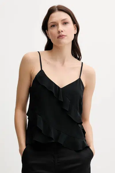Halenka Sisley dámská, černá barva, hladká, 5LNTLH01J