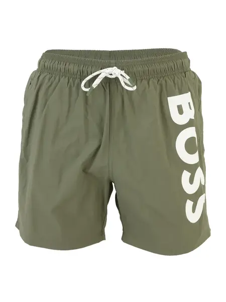 BOSS Plavecké šortky 'Octopus'  olivová / biela