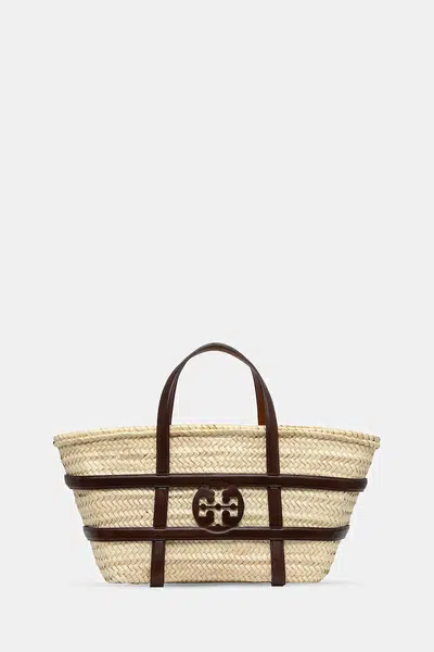 Kabelka Tory Burch Ella Straw béžová barva, 169219-902