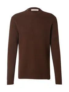 SELECTED Sveter 'SLHDANE'  tmavohnedá