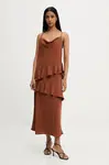Šaty Answear.LAB hnědá barva, midi