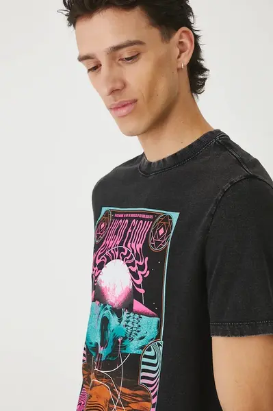 Tričko Medicine pánské, šedá barva, s potiskem