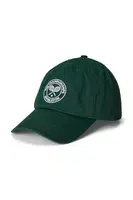 Dětská bavlněná kšiltovka Polo Ralph Lauren Wimbledon Collection zelená barva, s aplikací, 323970405001