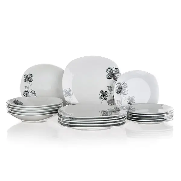 Porcelánová sada talířů FLOREA 18 ks