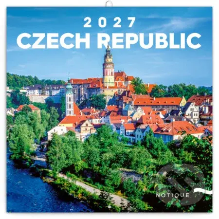 NOTIQUE Poznámkový kalendár Česká republika EN/CZ 2027, 20 x 20 cm