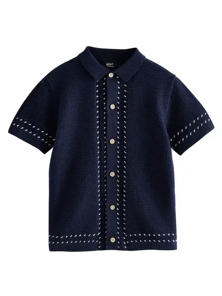 Next Kardigán  námornícka modrá / biela