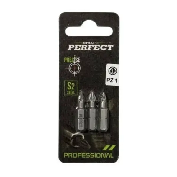 Bit 1/4” Pozidriv - blistr, PZ 2x25mm, STALCO PERFECT, bal. 2 ks