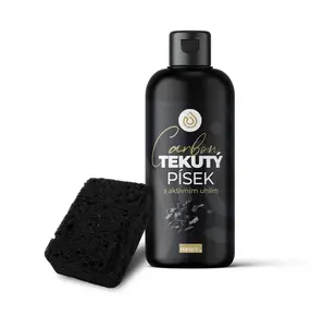 Nanolab Carbon Tekutý písek s aktivním uhlím 500 ml + houbička 1 ks