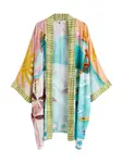 Next Kimono  azúrová / žltá / olivová / oranžová