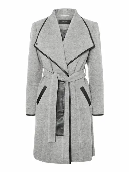 VERO MODA Prechodný kabát  sivá / čierna
