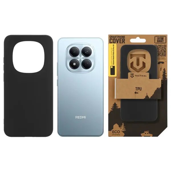 Zadní kryt Tactical TPU pro Xiaomi Redmi Note 15 Pro 4G, černá