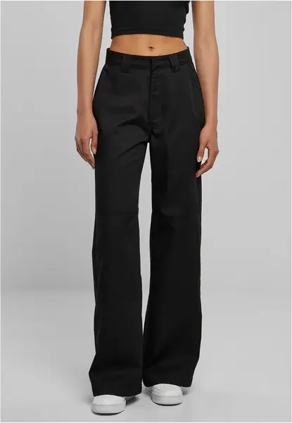 Women's work trousers with straight legs black