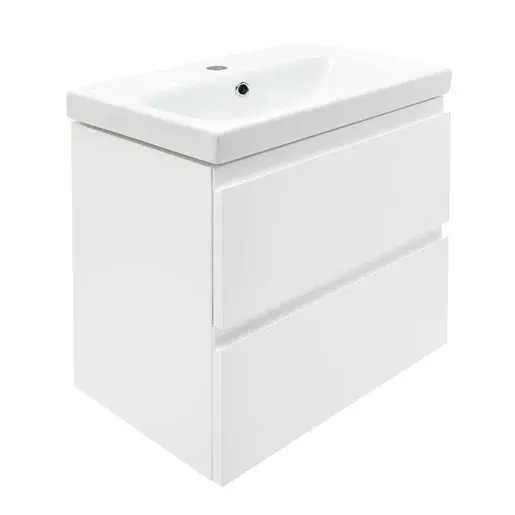 Cersanit Dormo kúpeľňová skrinka s umývadlom 50x34,5x63 cm biela lesk SIKONCMO006BL