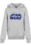 Children's Star Wars Blue Logo Hoody Heather Grey