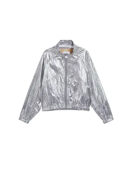 Desigual Prechodná bunda  strieborná
