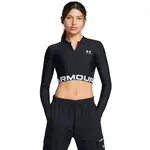 Women's T-shirt Under Armour HeatGear Rib 1/4 Zip LS