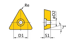 OPTIMUM Břitové destičky T/60°, 5 ks