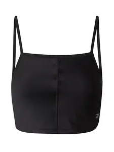 Reebok Športový top  čierna / biela