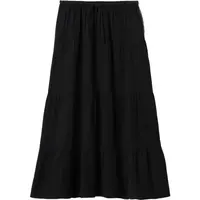 GAP GAUZE TIERED Dámská sukně, černá, velikost
