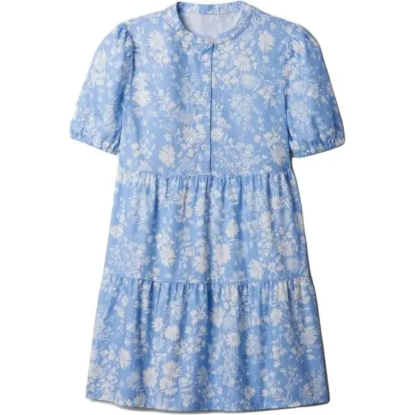 GAP V-SS Dívčí šaty, světle modrá, velikost