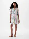 GAP Lněné pruhované mini šaty - Dámské