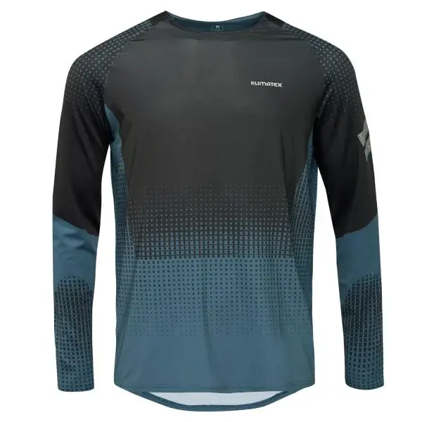 Klimatex TROY Pánske MTB tričko s dlhým rukávom, tmavo modrá, veľkosť