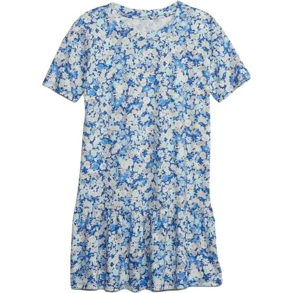 GAP SS PEPLUM Dievčenské šaty, modrá, veľkosť