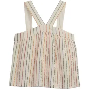 GAP TEXTURED Dívčí tílko, béžová, velikost