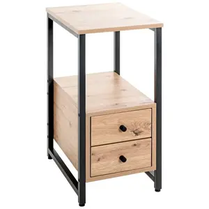 ODKLÁDACÍ STOLEK, černá, barvy dubu