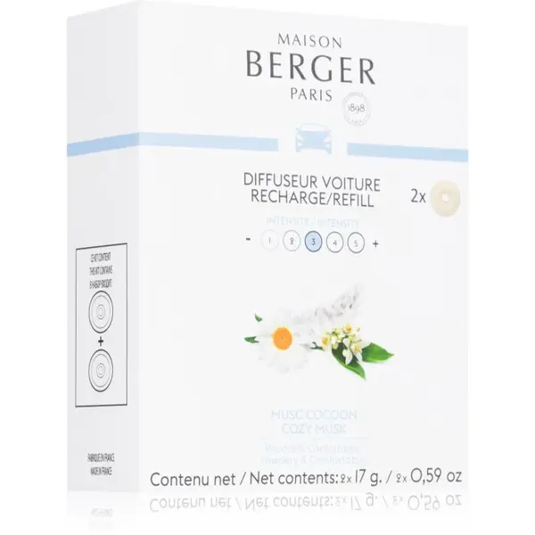 Maison Berger Paris Cozy Musk vôňa do auta náhradná náplň 2x17 g
