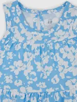 Modrý detský vzorovaný set top a šortky GAP baby